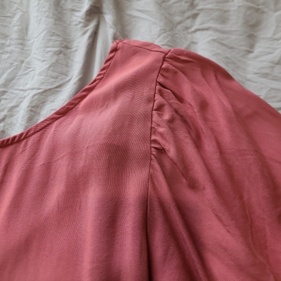 HIATUS womens SZ SM Rose Baby Doll Dress w/scoop back, Puffed sleeve NWT - Picture 11 of 11